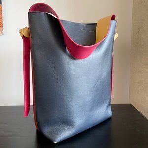 Celine Twisted Cabas Tote Navy